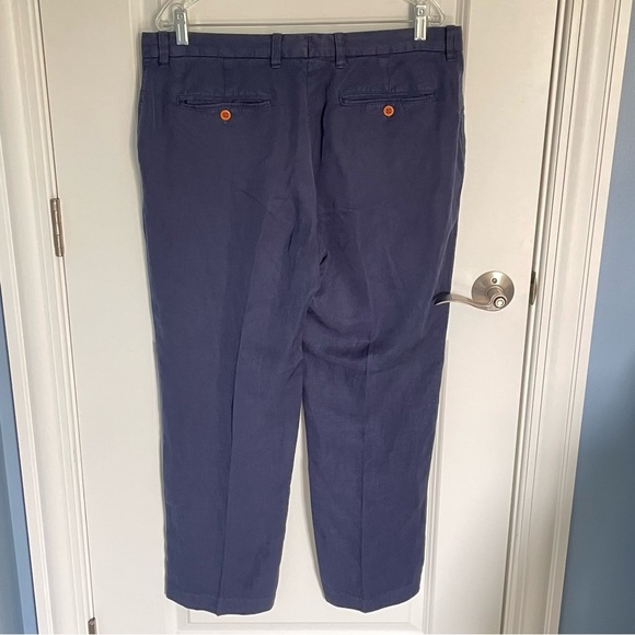 Tommy Bahama Dark Blue Linen Blend Straight Chino Pants 35x30 35841 - Picture 5 of 13